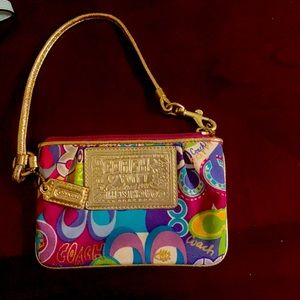 Small Coach wrist wallet